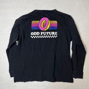 Odd Future Donut Graphic Long Sleeve T Shirt Mens Size Large‎ Black